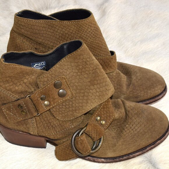 Freebird Suede Moto Boots sz 38 - Picture 1 of 3